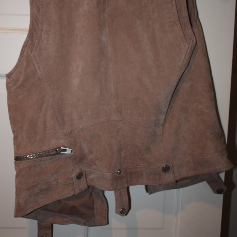 BLANK NYC Moto vest suede
